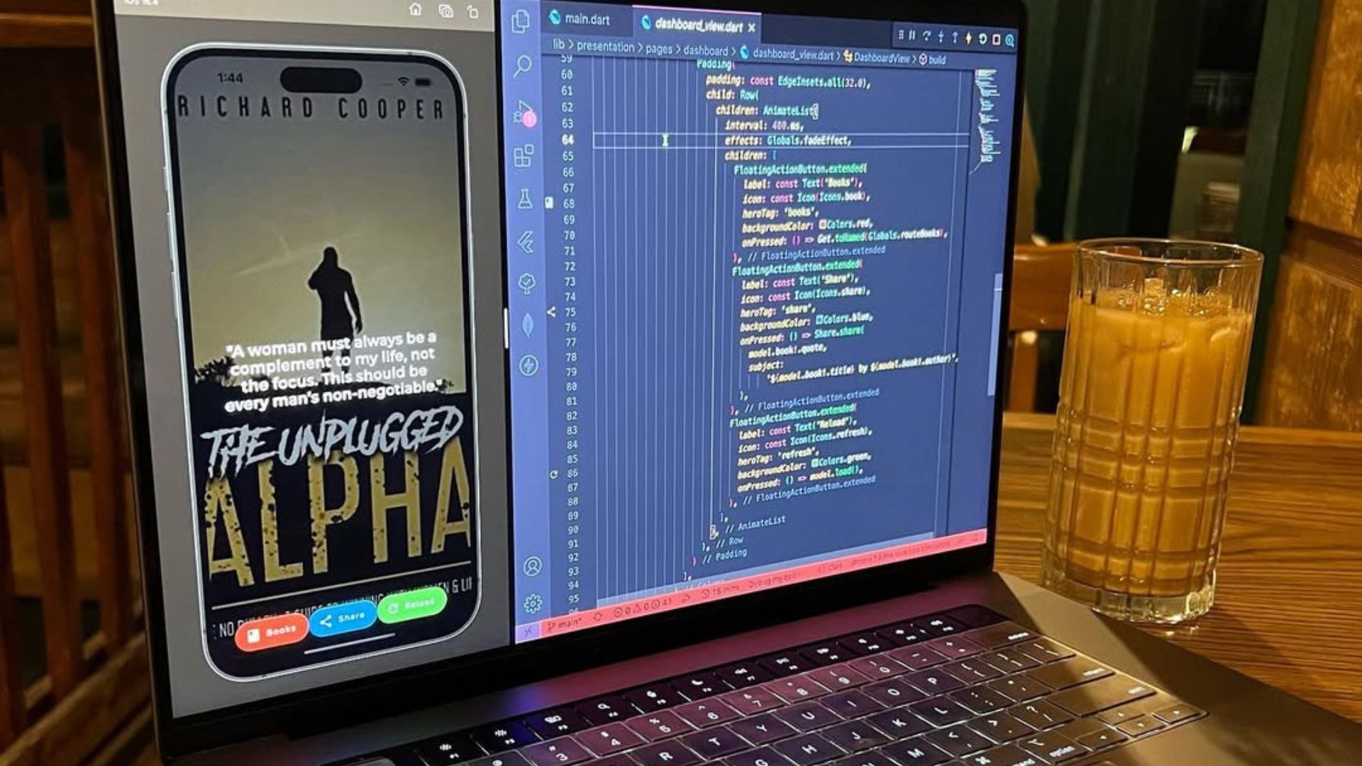 Coffee & Code - Book Quotes App - UI Enhancements & Social Sharing